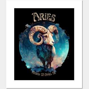 Retro Aries Zodiac Sign Posters and Art